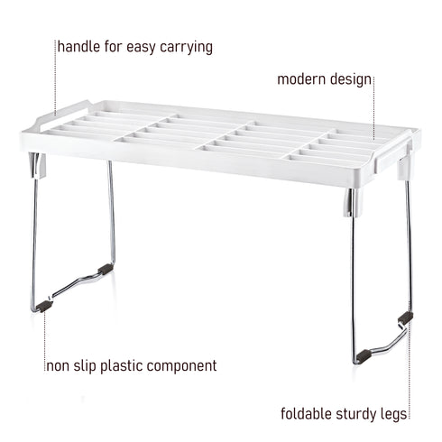 EDNA HOME Cabinet Shelf Organizer, Stacking Cabinet Rack